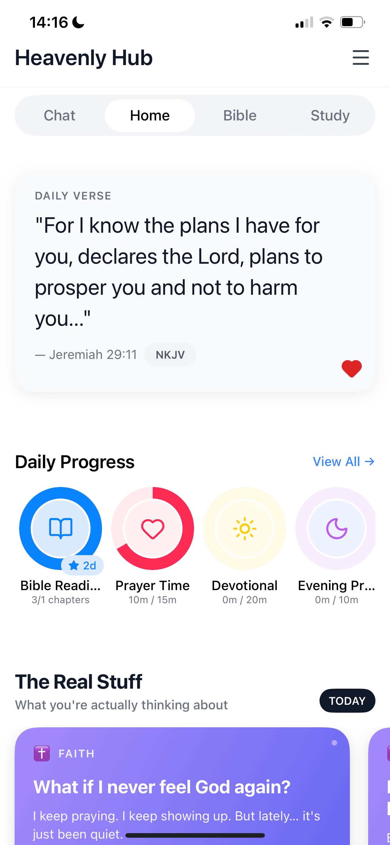 Heavenly Hub mobile app screenshot